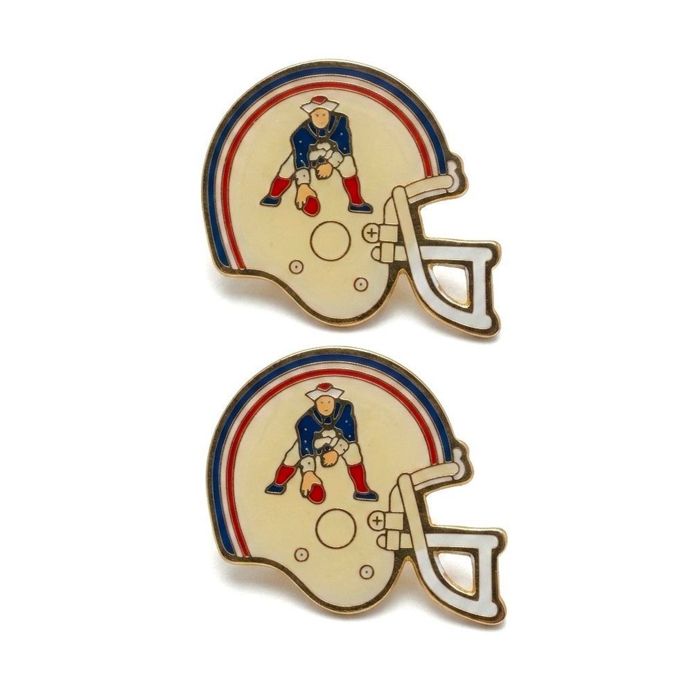 Vintage 90’s Pat Patriot New England Patriots NFL Helmet Lapel Pins (Set of 2)